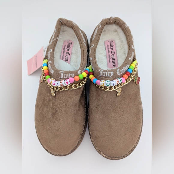 NWT Juicy Couture Women's (Size 7) Mules/Slippers/Shoes w/Beads & Charms - Picture 4 of 15